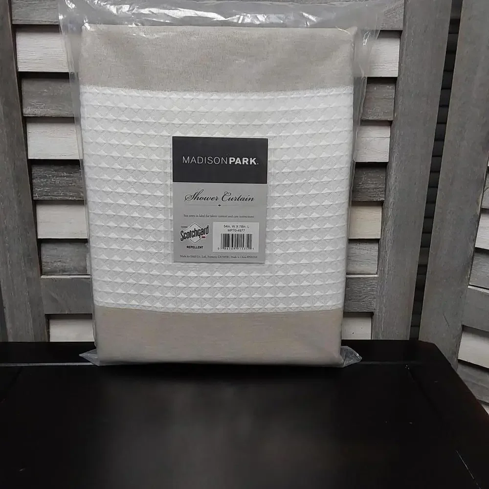Spa Waffle Shower Curtain with 3M Treatment | Madison Park | NEW in package